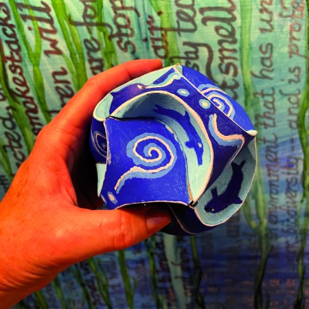 orb, dolphin, painting