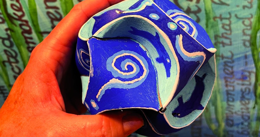 orb, dolphin, painting